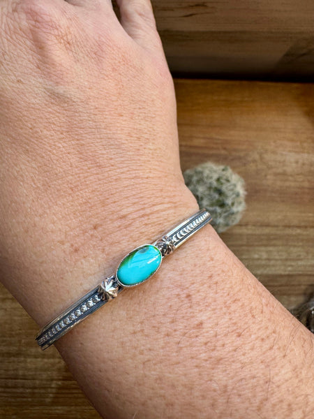 Cuff Bracelet - Sonoran Turquoise & Sterling Silver