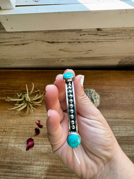 Sterling silver bangle Bracelet with kingman turquoise