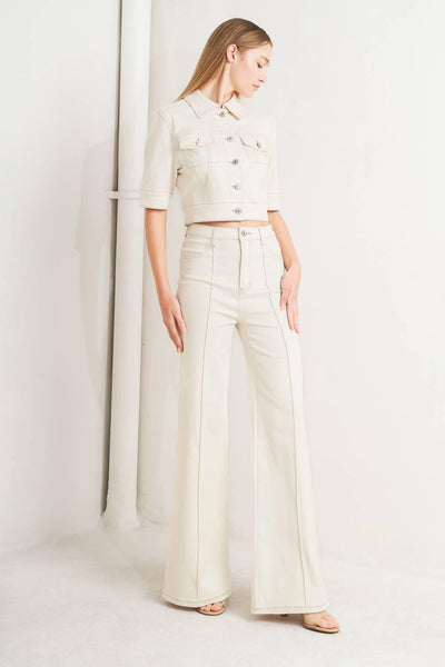 MODERN NEUTRAL TWILL PANTS