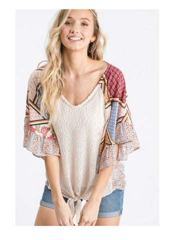 Flowy knit blouse