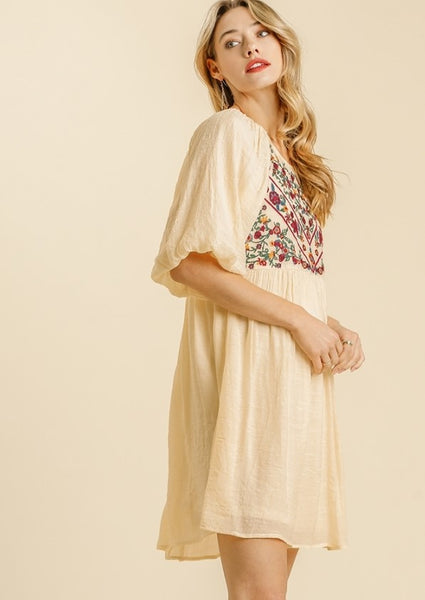Floral Embroidered Dress