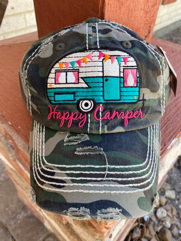 Happy Camper camo hat